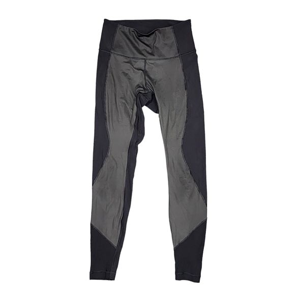 lululemon athletica Pants - Lululemon Wunder Under Hi-Rise‎ Tight Black Sheen Full-On Luxtreme 28" Size 8